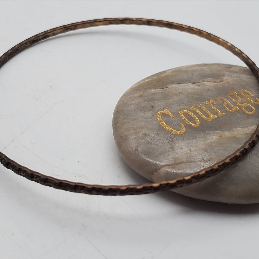Copper‎ bumpy roads edgy bracelet